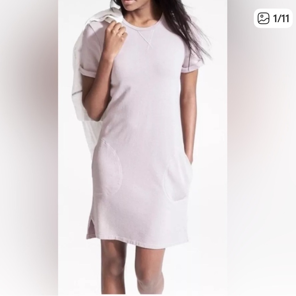 Athleta Uptempo Short Sleeve Dress In Lilac